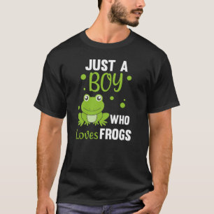 Nur ein Junge, der Frösche liebt Süßer Frosch T-Shirt