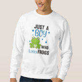 Nur ein Junge, der Froschfrösche Liebe Sweatshirt (Vorderseite)