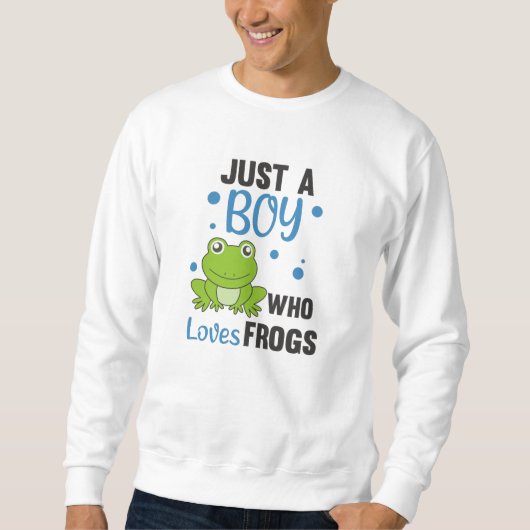 Nur ein Junge, der Froschfrösche Liebe Sweatshirt (Vorderseite)