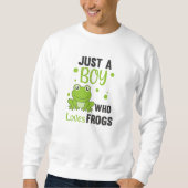 Nur ein Junge, der Froschfrösche Liebe Sweatshirt (Vorderseite)