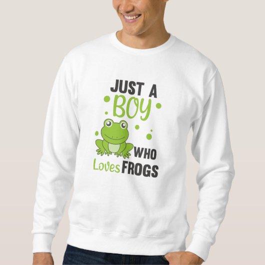 Nur ein Junge, der Froschfrösche Liebe Sweatshirt (Vorderseite)