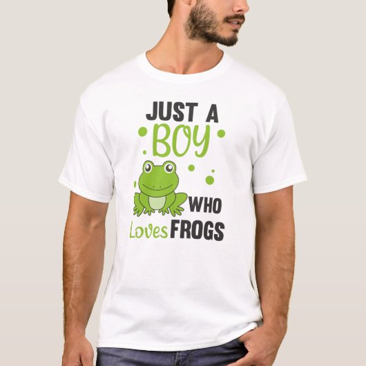 Nur ein Junge, der Froschfrösche Liebe T-Shirt (Vorderseite)