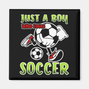 Nur ein Junge, der Fußball liebt Zitat für Fußball Magnet
