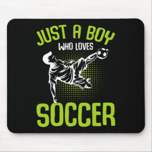 Nur ein Junge, der Fußballspieler-Jungs-Kinder lie Mousepad