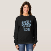 Nur ein Junge, der Geckos Lieben Sweatshirt (Vorne ganz)