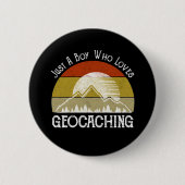 Nur ein Junge, der Geocaching-Lieben Button (Vorderseite)