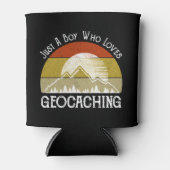 Nur ein Junge, der Geocaching-Lieben Dosenkühler (Vorderseite)