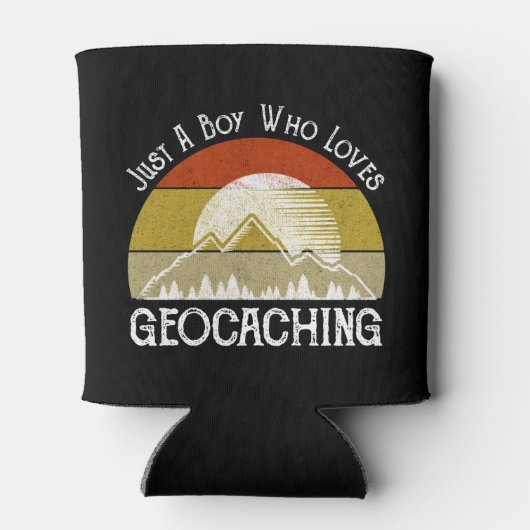 Nur ein Junge, der Geocaching-Lieben Dosenkühler (Rückseite)