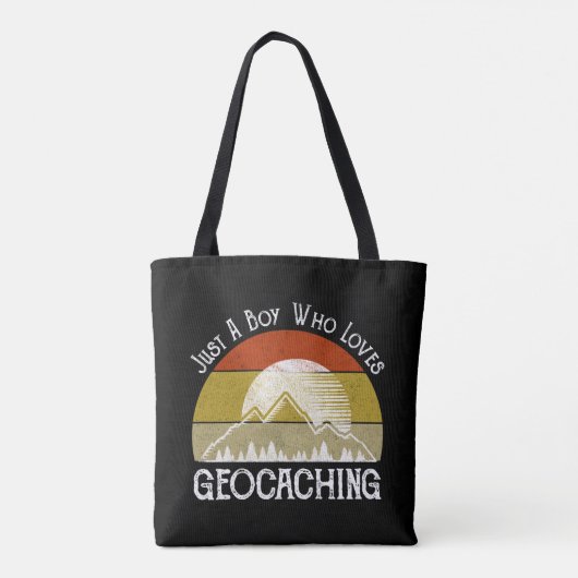 Nur ein Junge, der Geocaching-Lieben Tasche (Rückseite)