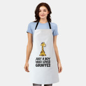 Nur ein Junge, der Giraffen Liebe Schürze (Getragen)