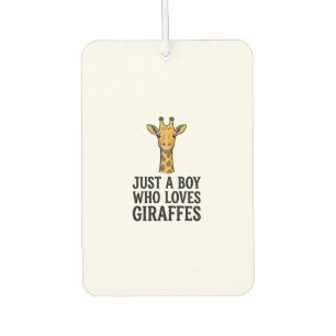 Nur ein Junge, der Giraffen liebt, süßes Giraffen- Autolufterfrischer