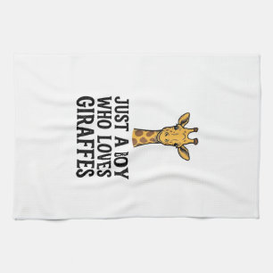Nur ein Junge, der Giraffen liebt, süßes Giraffen- Geschirrtuch