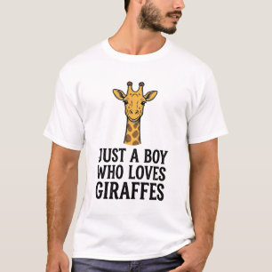 Nur ein Junge, der Giraffen liebt, süßes Giraffen- T-Shirt