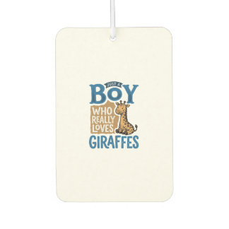 Nur ein Junge, der Giraffen liebt, Vintage-Shirt-D Autolufterfrischer