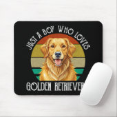 Nur ein Junge, der Golden Retriever liebt Mousepad (Mit Mouse)