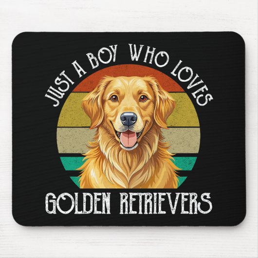 Nur ein Junge, der Golden Retriever liebt Mousepad (Vorne)