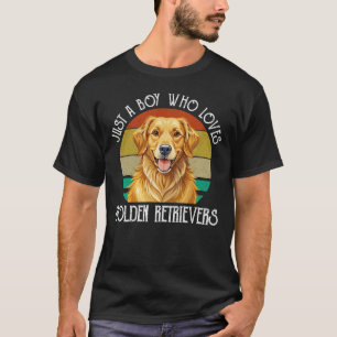 Nur ein Junge, der Golden Retriever liebt T-Shirt
