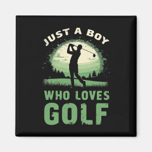 Nur ein Junge, der Golf Club Golfer Golfen Kinder Magnet