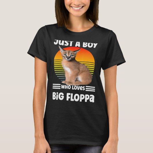 Nur ein Junge, der große Floppa-Mem-Katze Liebe T-Shirt (Vorderseite)