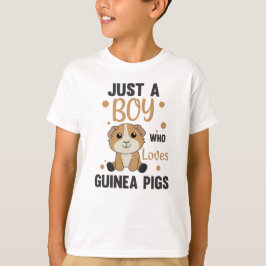 Nur ein Junge, der Guinea Schweinefleisch Lieben S T-Shirt