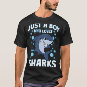 Nur ein Junge, der Haie Liebe, kiddet Kleinkinder  T-Shirt