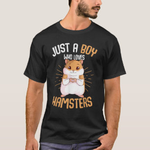 Nur ein Junge, der Hamster liebt Hammy Jungen Kind T-Shirt