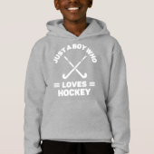 Nur ein Junge, der Hockey Liebe. Hoodie (Vorderseite)