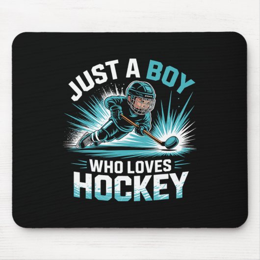 Nur ein Junge, der Hockey liebt _1 Mousepad (Vorne)