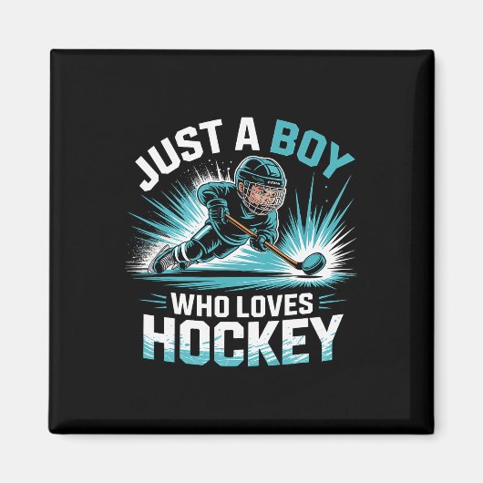 Nur ein Junge, der Hockey liebt _2 Magnet (Vorne)