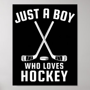 Nur ein Junge, der Hockey liebt Poster