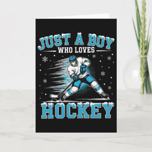 Nur ein Junge, der Hockey-Spieler Eishockey-Kinder Karte