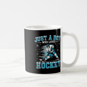 Nur ein Junge, der Hockeyspieler Eishockey Kinder Kaffeetasse