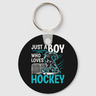 Nur ein Junge, der Hockeyspieler Jugend Jungen Kin Schlüsselanhänger