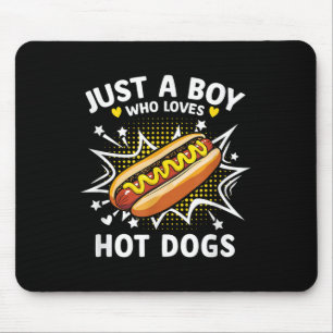 Nur ein Junge, der Hot Dogs Grillen Liebe Mousepad