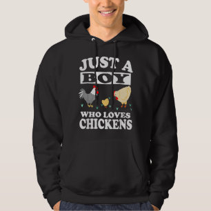 Nur ein Junge, der Hühner liebt. Bauernhof Huhn Hoodie