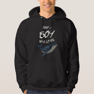 Nur ein Junge, der Humpbackwale als Whale Watc Lie Hoodie