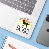 Nur ein Junge, der Hunde liebt Aufkleber (Laptop mit iPhone)