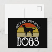 Nur ein Junge, der Hunde liebt Postkarte (Vorne/Hinten)