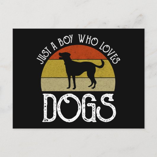Nur ein Junge, der Hunde liebt Postkarte (Vorderseite)