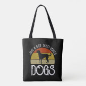 Nur ein Junge, der Hunde liebt Tasche (Rückseite)