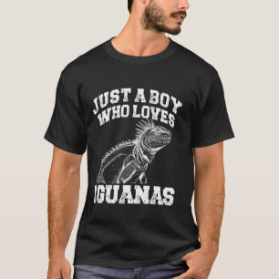Nur ein Junge, der Iguanas Liebe Reptile Herpetolo T-Shirt