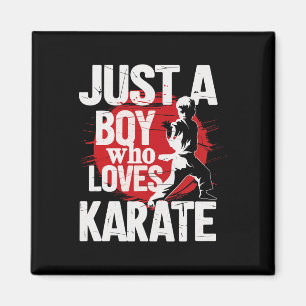 Nur ein Junge, der Karate Martial Arts Karate Ki l Magnet