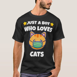 Nur ein Junge, der Katzen Liebe Katzen tragen ein  T-Shirt