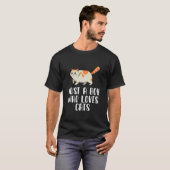 Nur ein Junge, der Katzen Liebe T-Shirt (Vorne ganz)