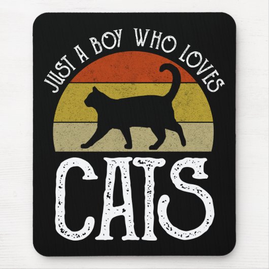 Nur ein Junge, der Katzen liebt Mousepad (Vorne)