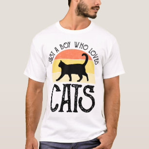 Nur ein Junge, der Katzen liebt T-Shirt