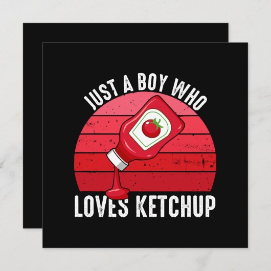 Nur ein Junge, der Ketchup Lieben (Vorne/Hinten)