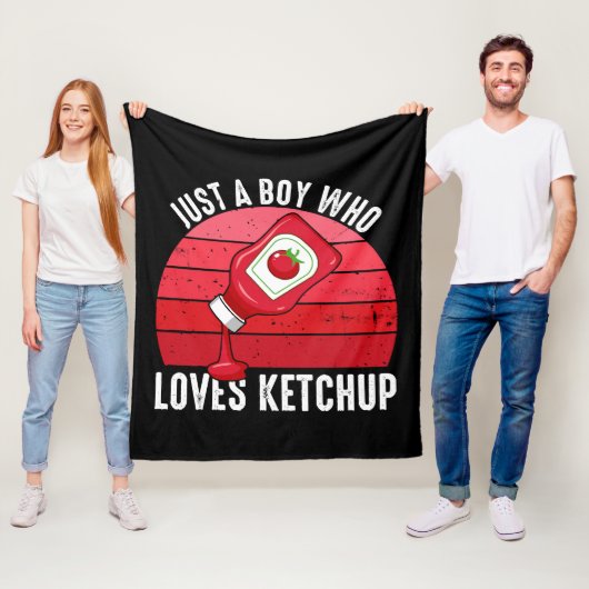 Nur ein Junge, der Ketchup Lieben Fleecedecke (Beispiel)