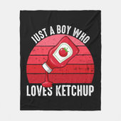 Nur ein Junge, der Ketchup Lieben Fleecedecke (Vorderseite)