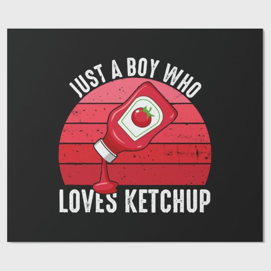 Nur ein Junge, der Ketchup Lieben Geschenkpapier (Flach)